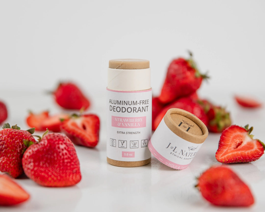 J&L Naturals Aluminum-Free Deodorant - Strawberry & Vanilla image