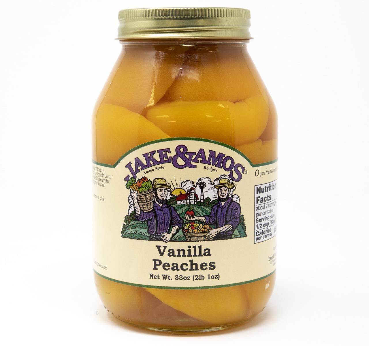 J&A Vanilla Peach Halves Qt.