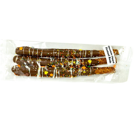 Fall Milk Chocolate Covered Pretzel Rods