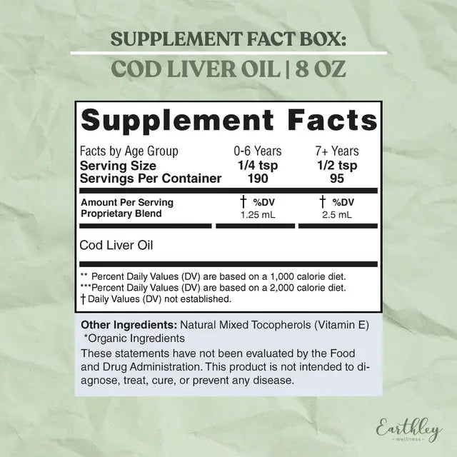 Earthley Wellness Cod Liver Oil