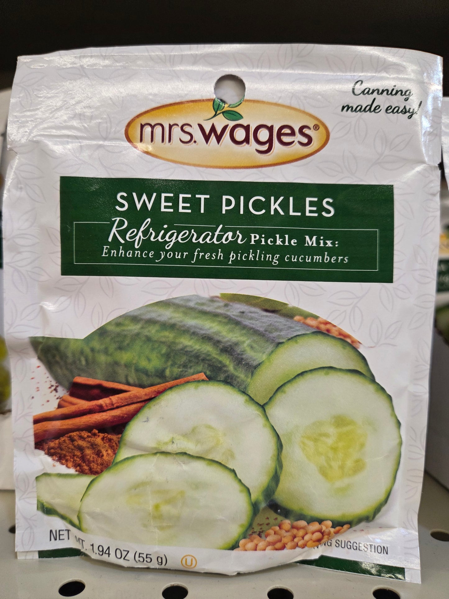 Sweet Pickles Refridgerated