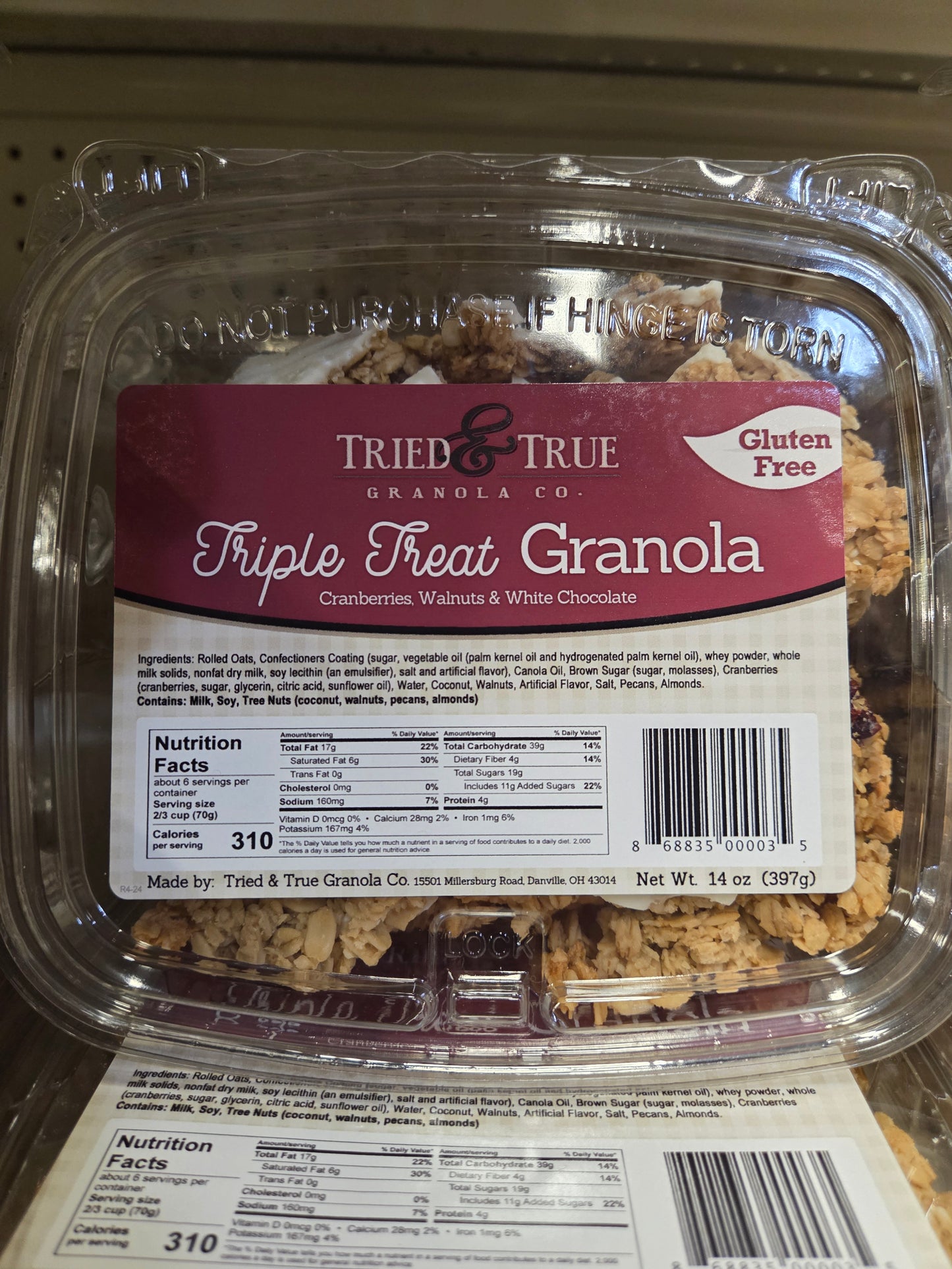 Tried & True Gluten Free Triple Treat Granola